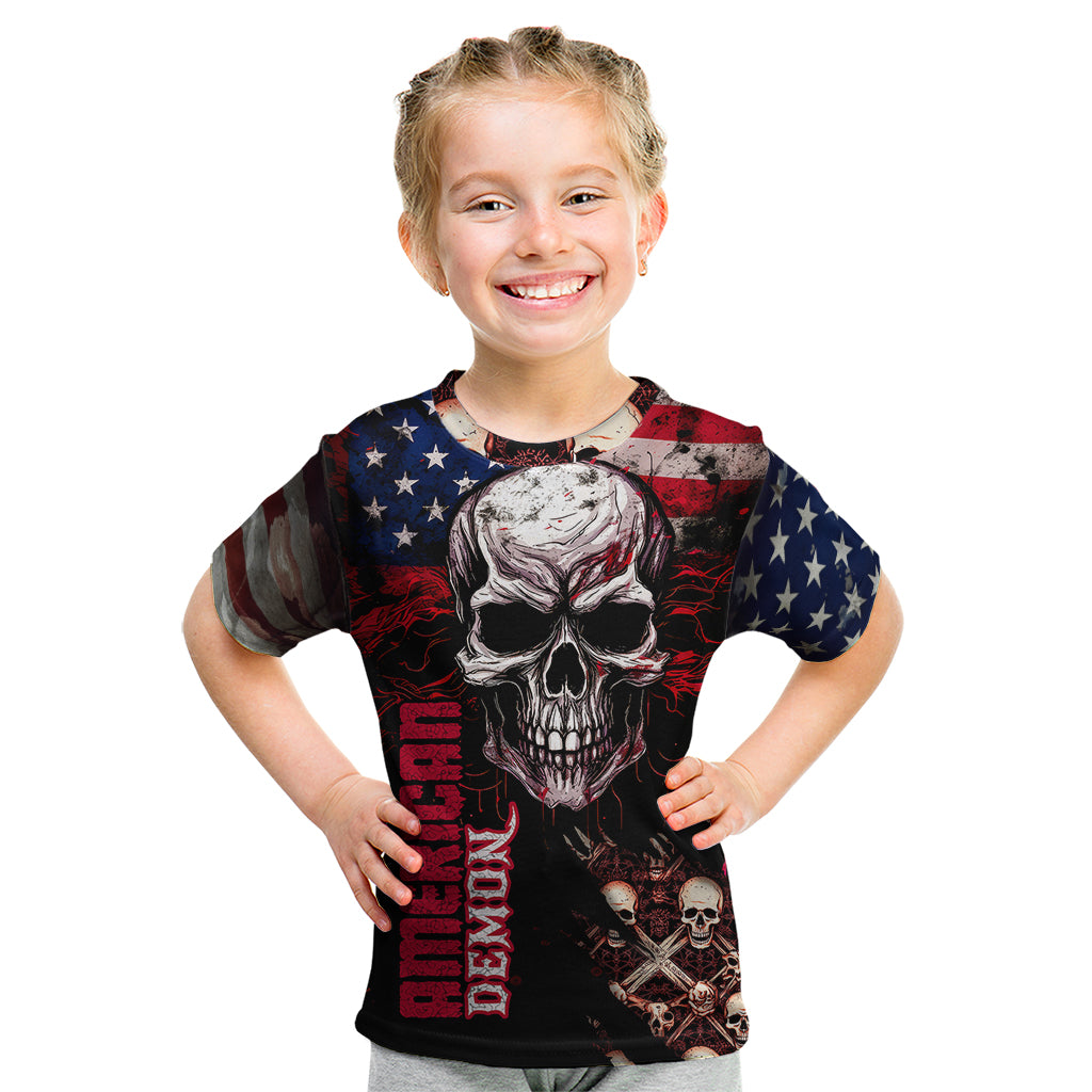 Skull Kid T Shirt American Demon - Wonder Print Shop