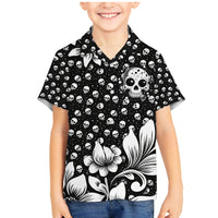 Skull Family Matching Mermaid Dress and Hawaiian Shirt Cute Skull Fun and Floral - Wonder Print Shop