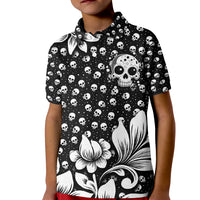 Skull Kid Polo Shirt Cute Skull Fun and Floral - Wonder Print Shop
