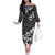 Skull Off The Shoulder Long Sleeve Dress Cute Skull Fun and Floral - Wonder Print Shop