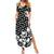 Skull Summer Maxi Dress Cute Skull Fun and Floral - Wonder Print Shop