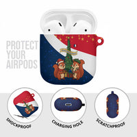 France Christmas AirPods Case with Eiffel Tower Chipmunks Candy Canes and Starry Night Design - Wonder Print Shop