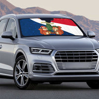 France Christmas Auto Sun Shade with Eiffel Tower Chipmunks Candy Canes and Starry Night Design - Wonder Print Shop