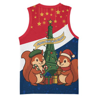 France Christmas Basketball Jersey with Eiffel Tower Chipmunks Candy Canes and Starry Night Design - Wonder Print Shop