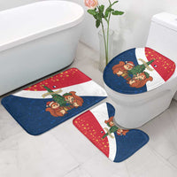France Christmas Bathroom Set with Eiffel Tower Chipmunks Candy Canes and Starry Night Design - Wonder Print Shop