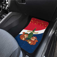 France Christmas Car Mats with Eiffel Tower Chipmunks Candy Canes and Starry Night Design - Wonder Print Shop