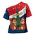 France Christmas Cross Shoulder Shirt with Eiffel Tower Chipmunks Candy Canes and Starry Night Design - Wonder Print Shop