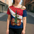 France Christmas Cross Shoulder Shirt with Eiffel Tower Chipmunks Candy Canes and Starry Night Design - Wonder Print Shop