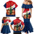 France Christmas Family Matching Mermaid Dress and Hawaiian Shirt with Eiffel Tower Chipmunks Candy Canes and Starry Night Design - Wonder Print Shop