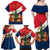 France Christmas Family Matching Off Shoulder Maxi Dress and Hawaiian Shirt with Eiffel Tower Chipmunks Candy Canes and Starry Night Design - Wonder Print Shop