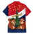 France Christmas Family Matching Off Shoulder Short Dress and Hawaiian Shirt with Eiffel Tower Chipmunks Candy Canes and Starry Night Design - Wonder Print Shop
