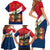 France Christmas Family Matching Short Sleeve Bodycon Dress and Hawaiian Shirt with Eiffel Tower Chipmunks Candy Canes and Starry Night Design - Wonder Print Shop