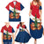 France Christmas Family Matching Summer Maxi Dress and Hawaiian Shirt with Eiffel Tower Chipmunks Candy Canes and Starry Night Design - Wonder Print Shop