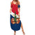 France Christmas Family Matching Summer Maxi Dress and Hawaiian Shirt with Eiffel Tower Chipmunks Candy Canes and Starry Night Design - Wonder Print Shop
