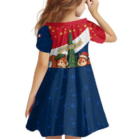 France Christmas Family Matching Tank Maxi Dress and Hawaiian Shirt with Eiffel Tower Chipmunks Candy Canes and Starry Night Design - Wonder Print Shop