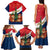 France Christmas Family Matching Tank Maxi Dress and Hawaiian Shirt with Eiffel Tower Chipmunks Candy Canes and Starry Night Design - Wonder Print Shop