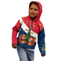 France Christmas Kid Hoodie with Eiffel Tower Chipmunks Candy Canes and Starry Night Design - Wonder Print Shop