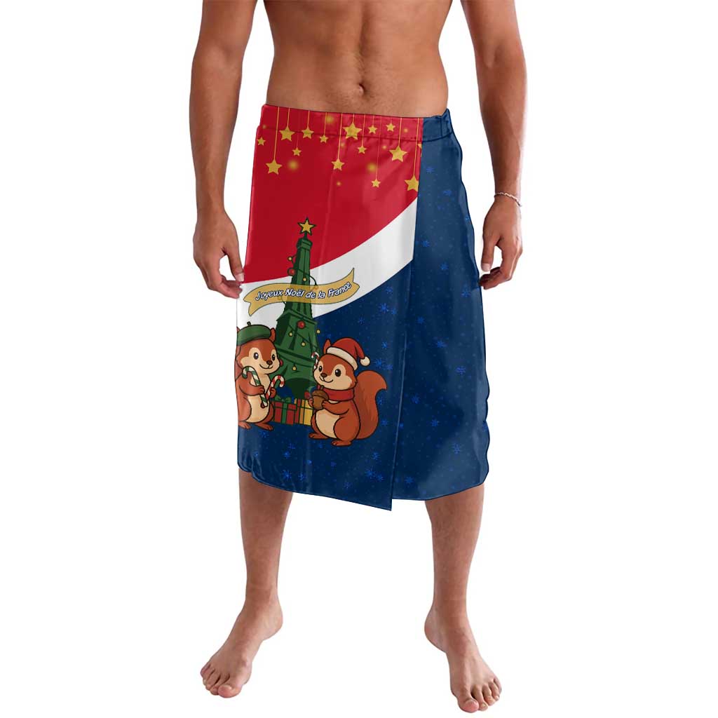 France Christmas Lavalava with Eiffel Tower Chipmunks Candy Canes and Starry Night Design - Wonder Print Shop