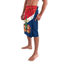 France Christmas Lavalava with Eiffel Tower Chipmunks Candy Canes and Starry Night Design - Wonder Print Shop