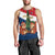France Christmas Men Tank Top with Eiffel Tower Chipmunks Candy Canes and Starry Night Design - Wonder Print Shop