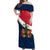 France Christmas Off Shoulder Maxi Dress with Eiffel Tower Chipmunks Candy Canes and Starry Night Design - Wonder Print Shop