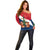 France Christmas Off Shoulder Sweater with Eiffel Tower Chipmunks Candy Canes and Starry Night Design - Wonder Print Shop