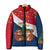France Christmas Padded Jacket with Eiffel Tower Chipmunks Candy Canes and Starry Night Design - Wonder Print Shop