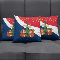 France Christmas Pillow Cover with Eiffel Tower Chipmunks Candy Canes and Starry Night Design - Wonder Print Shop