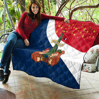 France Christmas Quilt with Eiffel Tower Chipmunks Candy Canes and Starry Night Design - Wonder Print Shop