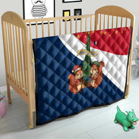 France Christmas Quilt with Eiffel Tower Chipmunks Candy Canes and Starry Night Design - Wonder Print Shop