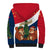 France Christmas Sherpa Hoodie with Eiffel Tower Chipmunks Candy Canes and Starry Night Design - Wonder Print Shop