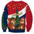 France Christmas Sweatshirt with Eiffel Tower Chipmunks Candy Canes and Starry Night Design - Wonder Print Shop