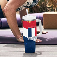 France Christmas Tumbler With Handle with Eiffel Tower Chipmunks Candy Canes and Starry Night Design - Wonder Print Shop