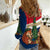 France Christmas Women Casual Shirt with Eiffel Tower Chipmunks Candy Canes and Starry Night Design - Wonder Print Shop