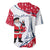 France Christmas Baseball Jersey with Santa Wine Glass Eiffel Tower and Holiday Icons Design - Wonder Print Shop