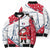France Christmas Bomber Puffer Jacket with Santa Wine Glass Eiffel Tower and Holiday Icons Design - Wonder Print Shop
