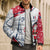 France Christmas Bomber Puffer Jacket with Santa Wine Glass Eiffel Tower and Holiday Icons Design - Wonder Print Shop