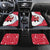 France Christmas Car Mats with Santa Wine Glass Eiffel Tower and Holiday Icons Design - Wonder Print Shop