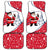 France Christmas Car Mats with Santa Wine Glass Eiffel Tower and Holiday Icons Design - Wonder Print Shop