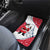 France Christmas Car Mats with Santa Wine Glass Eiffel Tower and Holiday Icons Design - Wonder Print Shop