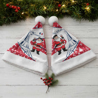 France Christmas Santa Hat with Santa Wine Glass Eiffel Tower and Holiday Icons Design - Wonder Print Shop