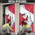 France Christmas Door Cover with Santa Wine Glass Eiffel Tower and Holiday Icons Design - Wonder Print Shop