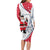 France Christmas Family Matching Long Sleeve Bodycon Dress and Hawaiian Shirt with Santa Wine Glass Eiffel Tower and Holiday Icons Design - Wonder Print Shop