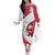 France Christmas Family Matching Off The Shoulder Long Sleeve Dress and Hawaiian Shirt with Santa Wine Glass Eiffel Tower and Holiday Icons Design - Wonder Print Shop