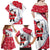 France Christmas Family Matching Off Shoulder Maxi Dress and Hawaiian Shirt with Santa Wine Glass Eiffel Tower and Holiday Icons Design - Wonder Print Shop