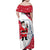 France Christmas Family Matching Off Shoulder Maxi Dress and Hawaiian Shirt with Santa Wine Glass Eiffel Tower and Holiday Icons Design - Wonder Print Shop
