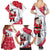 France Christmas Family Matching Summer Maxi Dress and Hawaiian Shirt with Santa Wine Glass Eiffel Tower and Holiday Icons Design - Wonder Print Shop