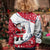 France Christmas Kid Ugly Christmas Sweater with Santa Wine Glass Eiffel Tower and Holiday Icons Design - Wonder Print Shop