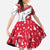 France Christmas Kid Short Sleeve Dress with Santa Wine Glass Eiffel Tower and Holiday Icons Design - Wonder Print Shop