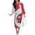 France Christmas Off The Shoulder Long Sleeve Dress with Santa Wine Glass Eiffel Tower and Holiday Icons Design - Wonder Print Shop